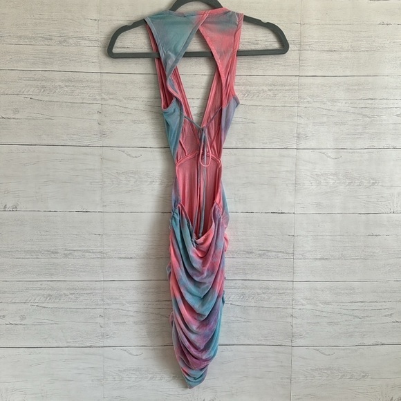 Fashion Nova Open Back Tie Dye Mini Dress | SIZE XS - Picture 4 of 9